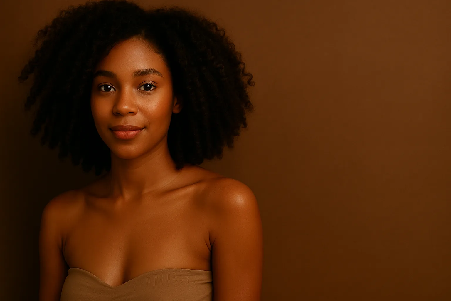 Femme aux cheveux lisses et bouclés représentant la diversité des textures au salon SEKOBA
